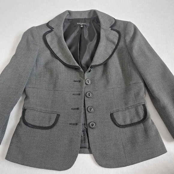 💙 Nine West Speckeled Blazer Size 6 Formal Office Fall Winter - Picture 8 of 8